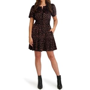 Leopard Print Dress With Pockets